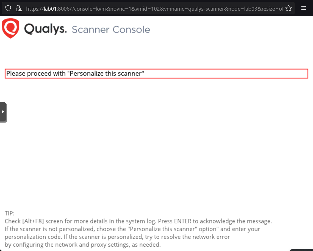 Qualys Scanner Setup 01